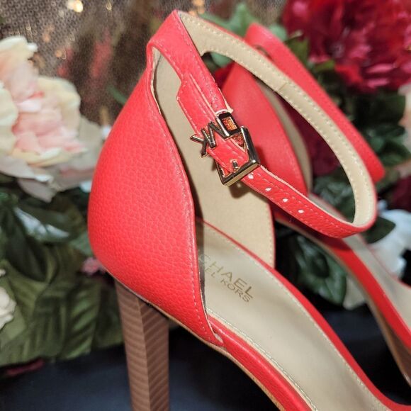 Michael Kors Sangria platform Sandal RED Leather NEW WITH DUSTBAG ❤️ - Picture 4 of 10